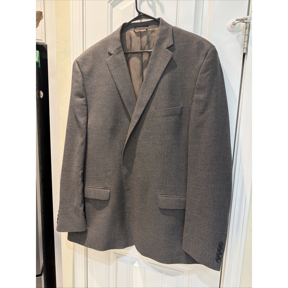 Ralph Lauren Mens 54 L 34"LGray Check Blazer Sport Coat 2-Button Jkt 5293